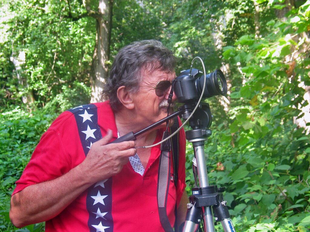 Birder with a camera at Ohio River Islands National Wildlife Refuge